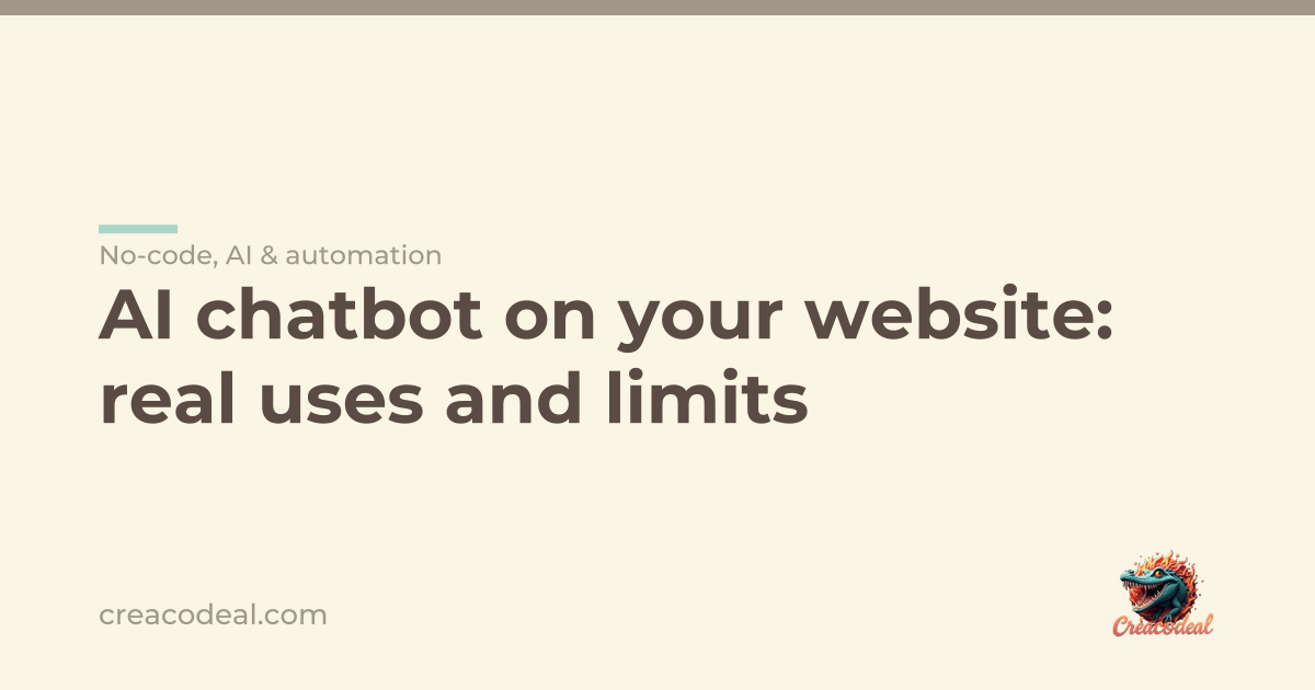 AI chatbot on your website: real uses and limits