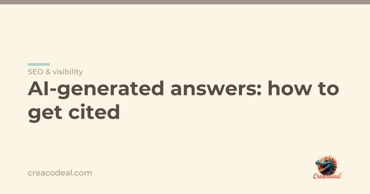 AI-generated answers: how to get cited