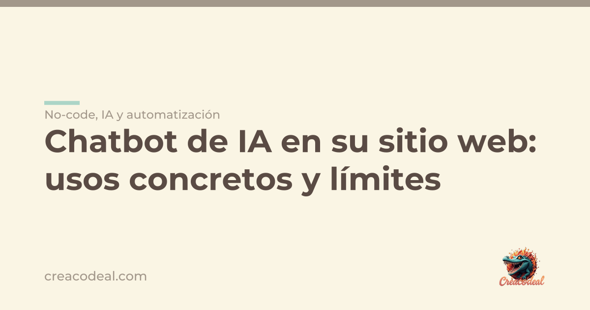 Chatbot de IA en su sitio web: usos concretos y límites