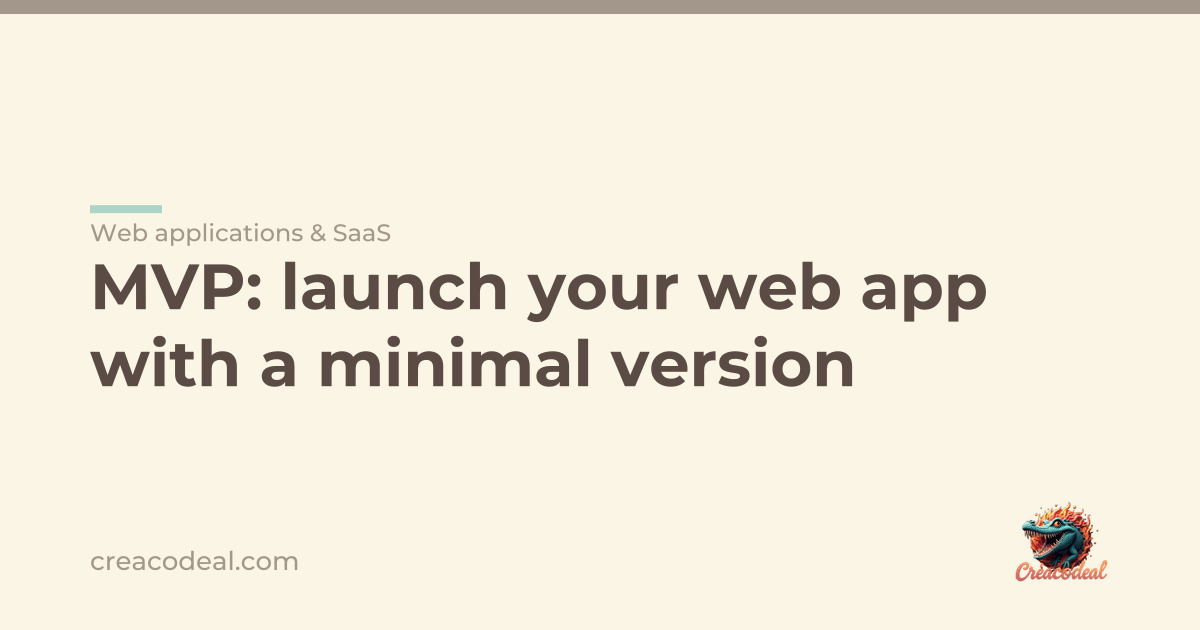 MVP: launch your web app with a minimal version