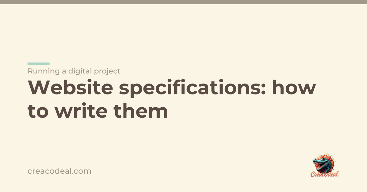 Website specifications: how to write them