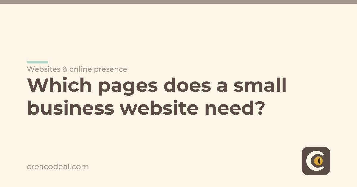 Which pages does a small business website need?